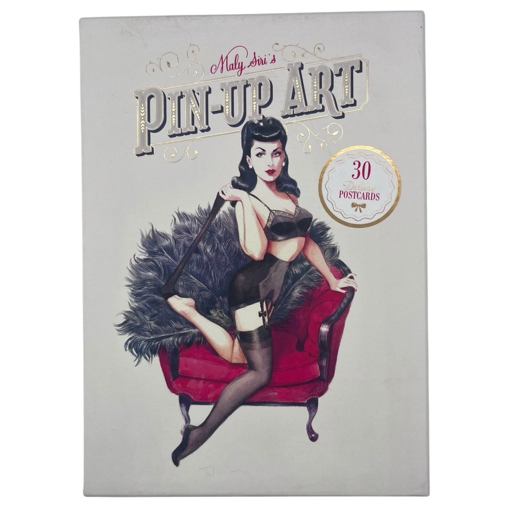 Maly Siri Pin-Up Art 30 Deluxe Postcards Set Cernunnos Vintage Style Art Box